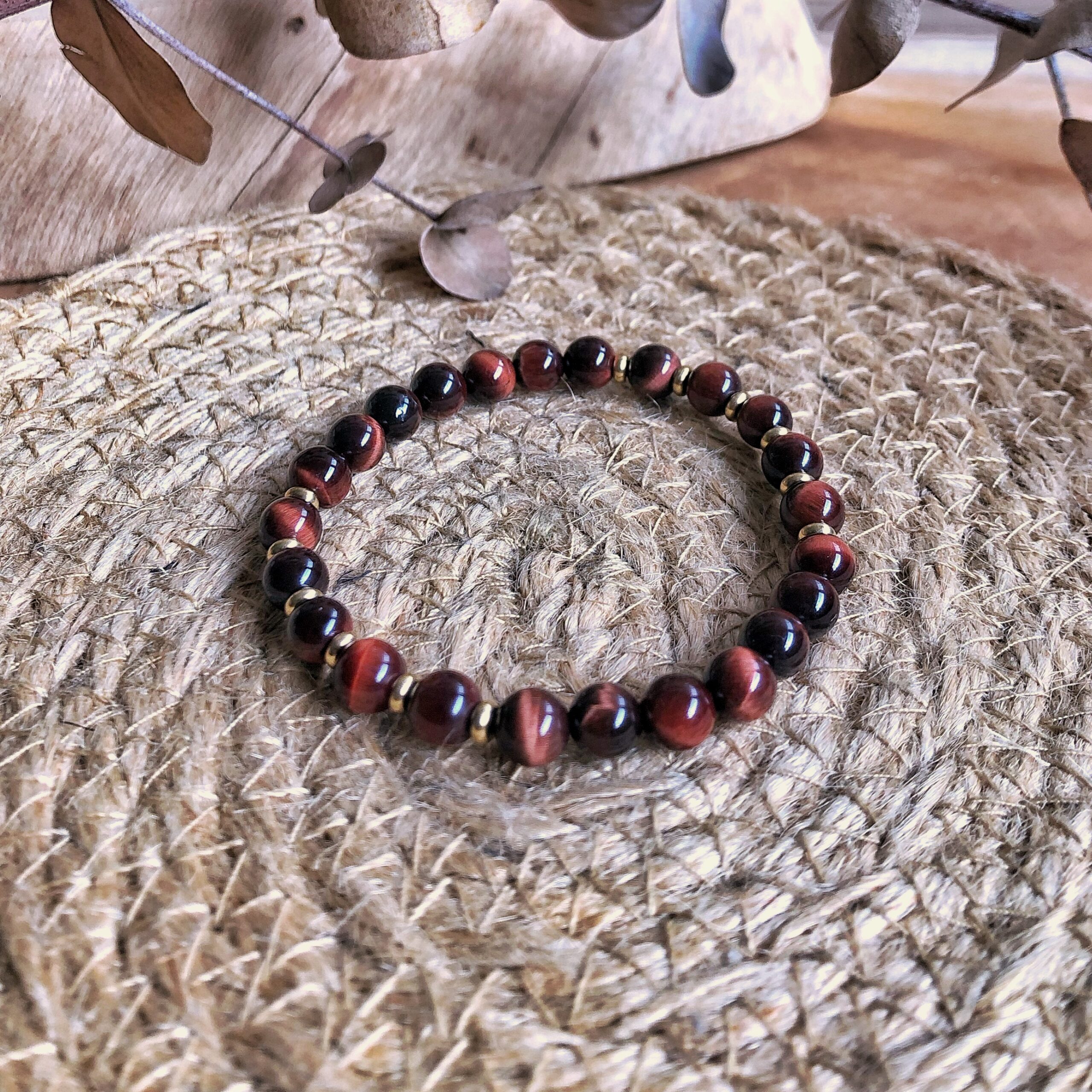 🇿🇦Red Tigerite Chakra Bracelet.紅虎眼石手鍊:圖片 2