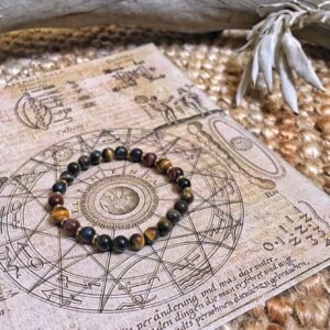 🇿🇦Tigerite Stone Chakra Bracelet.脈輪彩虹虎眼石手鍊