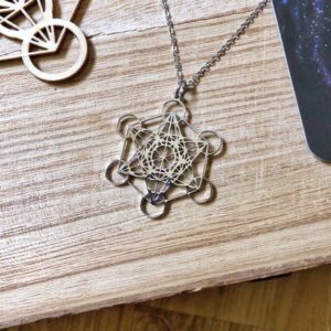 Metatron Necklace.大天使麥達昶不鏽鋼銀色項鍊
