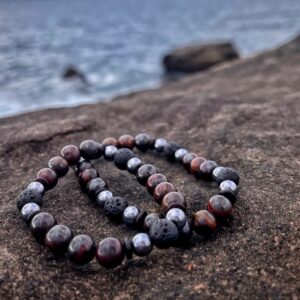 🇿🇦平衡Tiger Iron南非鐵虎眼·太赫茲·火山石手串