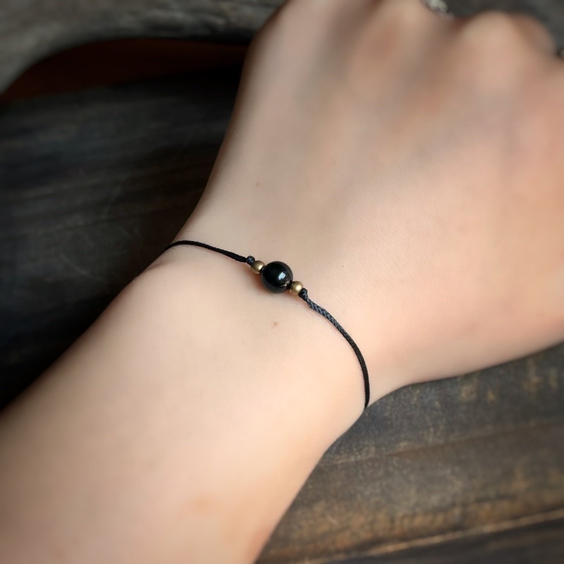 🇲🇽「強大保護石」黑曜石南美蠟繩手鏈。Obsidian Bracelet:圖片 4
