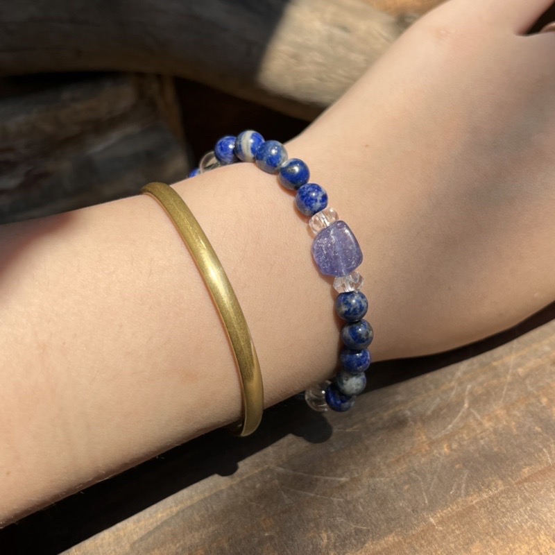 「指引方向」丹泉石青晶石白水晶手串。Tanzanite & Lazurite & White Crystal:圖片 4