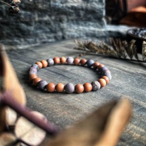 🇮🇳紅草花石·印度檀香木手鍊Grass Flower & Santalum Album Bracelet