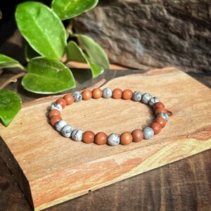 🇮🇳地圖石·印度檀香木手鍊Grey Picture Jasper & Santalum Album Bracelet