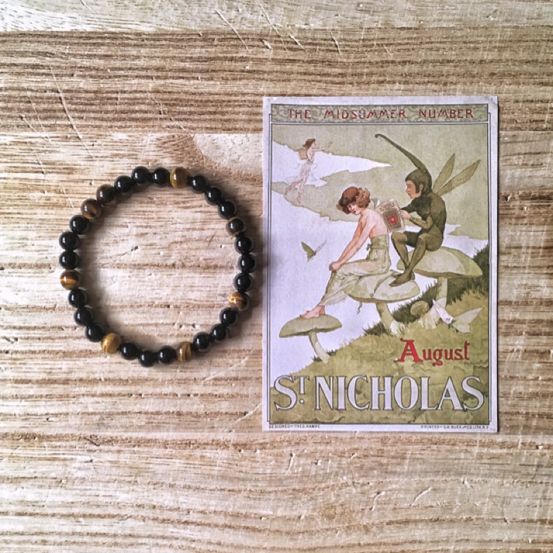 🇿🇦Tigerite Stone & Black Agate Bracelet虎眼石黑瑪瑙手鍊
