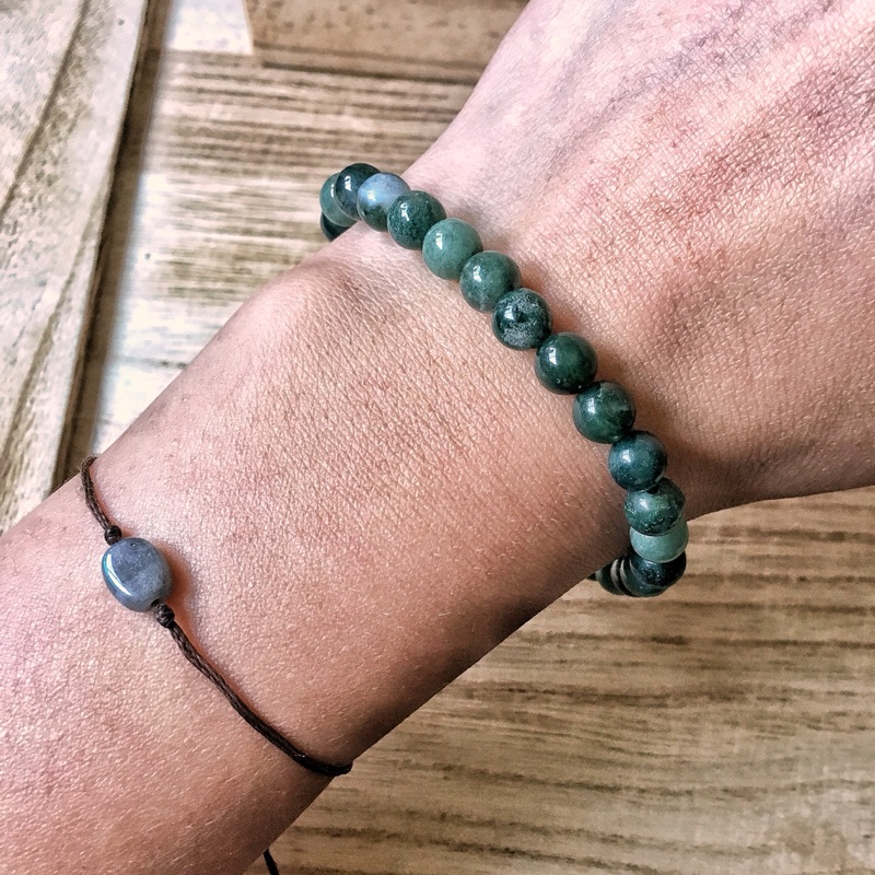 🇮🇳Agate Stone Bracelet 水草瑪瑙手鏈:圖片 3