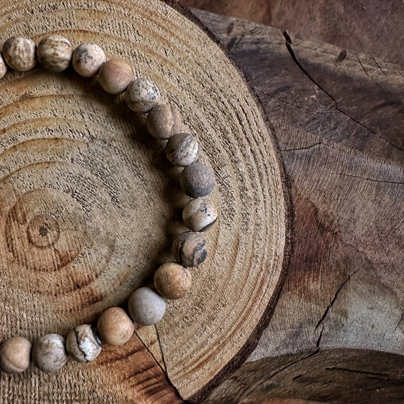 🇿🇦「療癒內在小孩」南非圖畫碧玉手串。Picture Jasper Bracelet