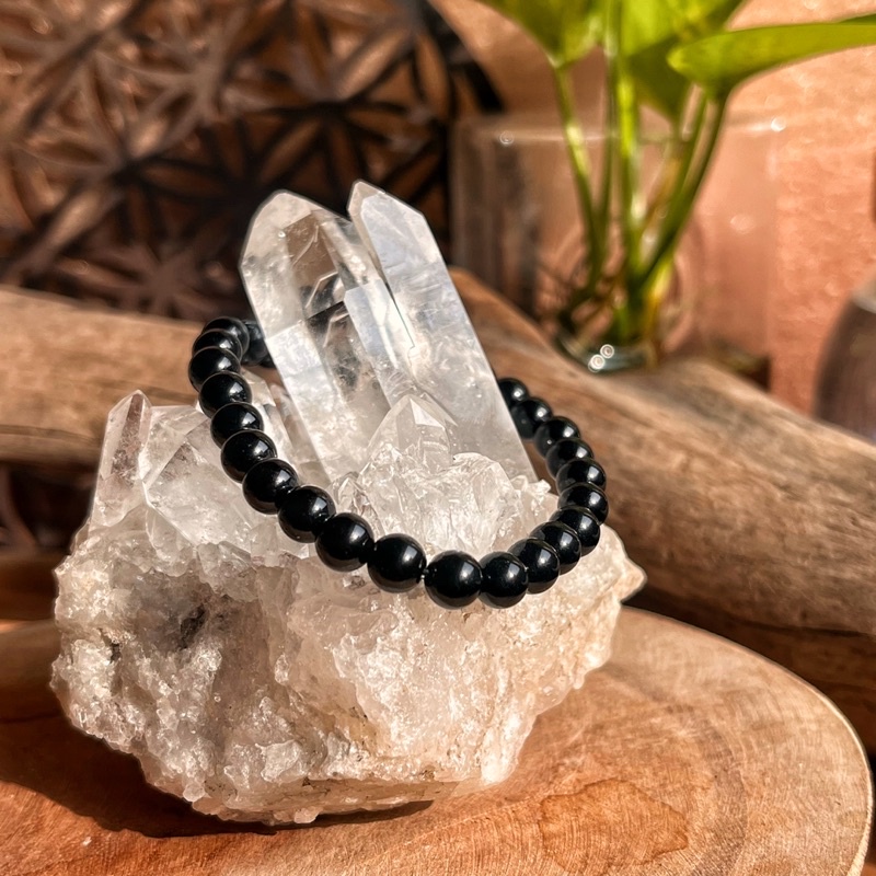 🇧🇷「落實信念與勇氣」巴西黑瑪瑙手串。Black Agate Bracelet:圖片 2