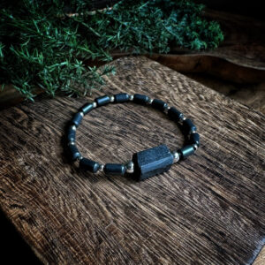 🇧🇷「能量防火牆」巴西黑碧璽原礦黑瑪瑙手鏈。Black Tourmaline Bracelet