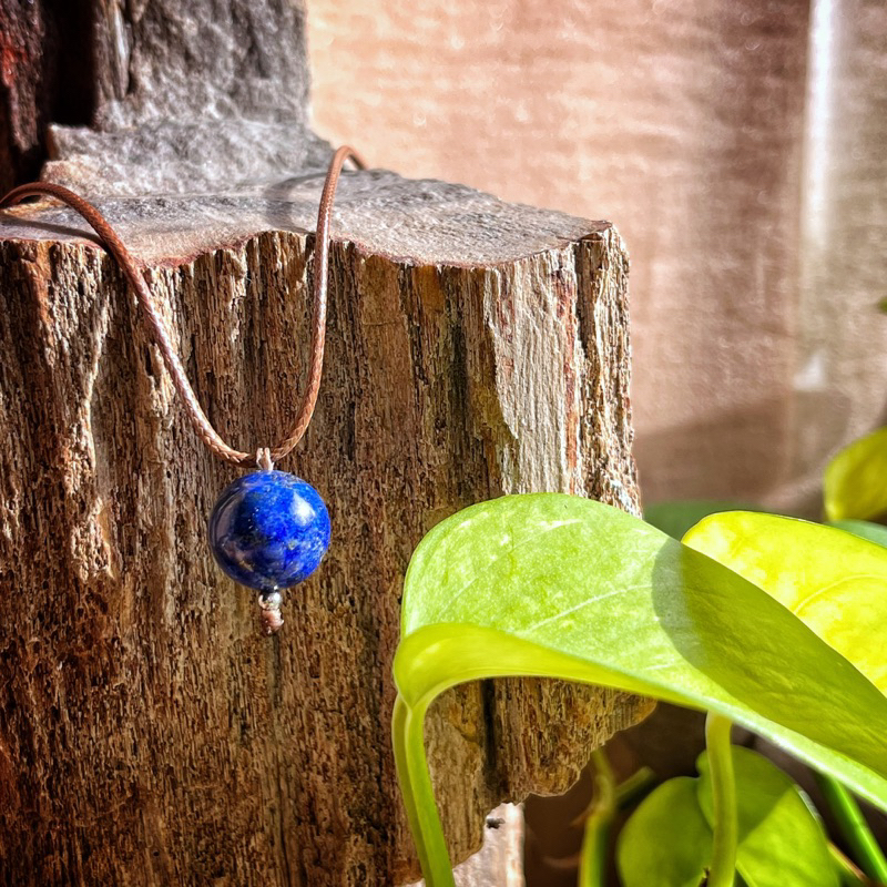 💫「靈感與實踐」頂級阿富汗青金石極簡防水蠟繩項鍊。Gazer Lazurite Necklace:圖片 2