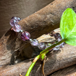 🇮🇳「精神指導」紫幽靈紫阿賽司特萊石手鏈。Azeztulite & Purple Phantom Bracelet