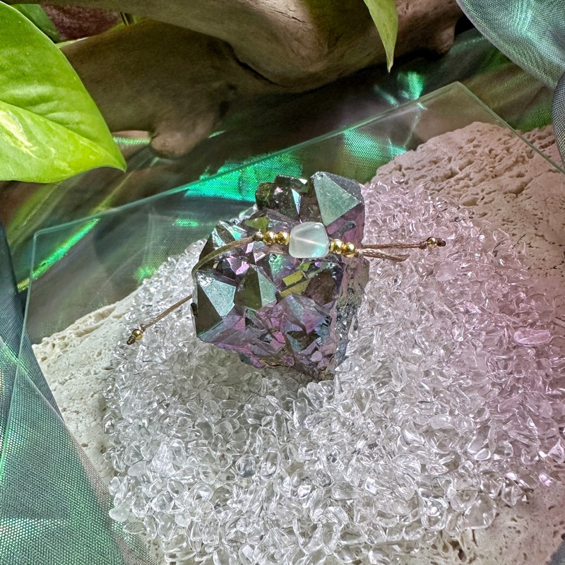 🐬「能量放大器」極光鈦金屬水晶簇。Titanium Aura Quartz G:圖片 3