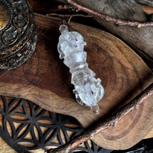 🇳🇵「智慧通行」白水晶金剛杵。White Crystal Vajra.