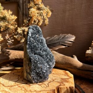 🇧🇷稀有巴西黑色異象水晶鎮共生銅礦。