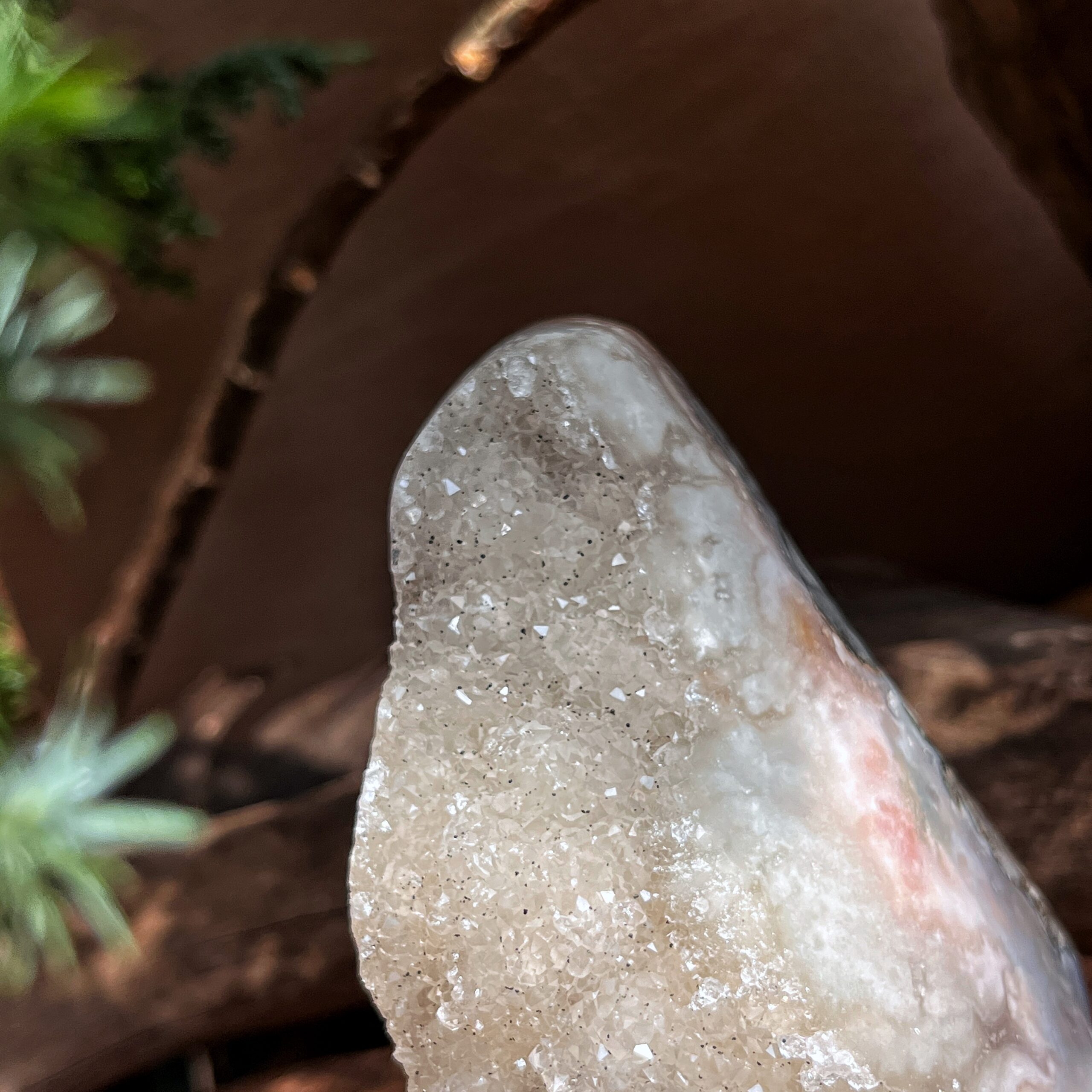🇧🇷稀有巴西白色異象水晶鎮共生黑碧璽。:圖片 4