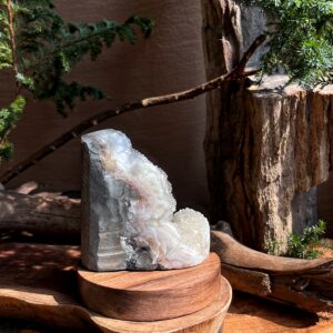 🇧🇷稀有巴西白色異象水晶鎮共生黑碧璽。