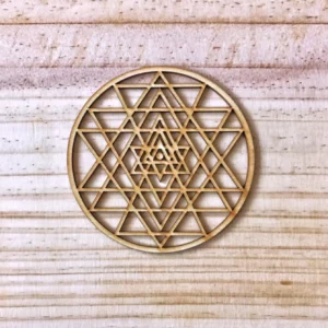 Sri Yantra Wooden Pac斯里神聖幾何木片