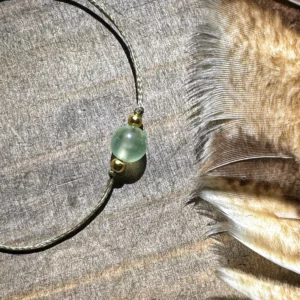 🇧🇷「內心和諧」巴西葡萄石南美蠟繩手鍊。Prehnite Bracelet