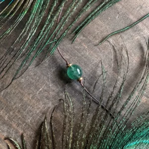 🇷🇺「人際和諧與個人魅力」俄羅斯綠草莓晶蠟繩項鍊。Green Strawberry Quartz Necklaces