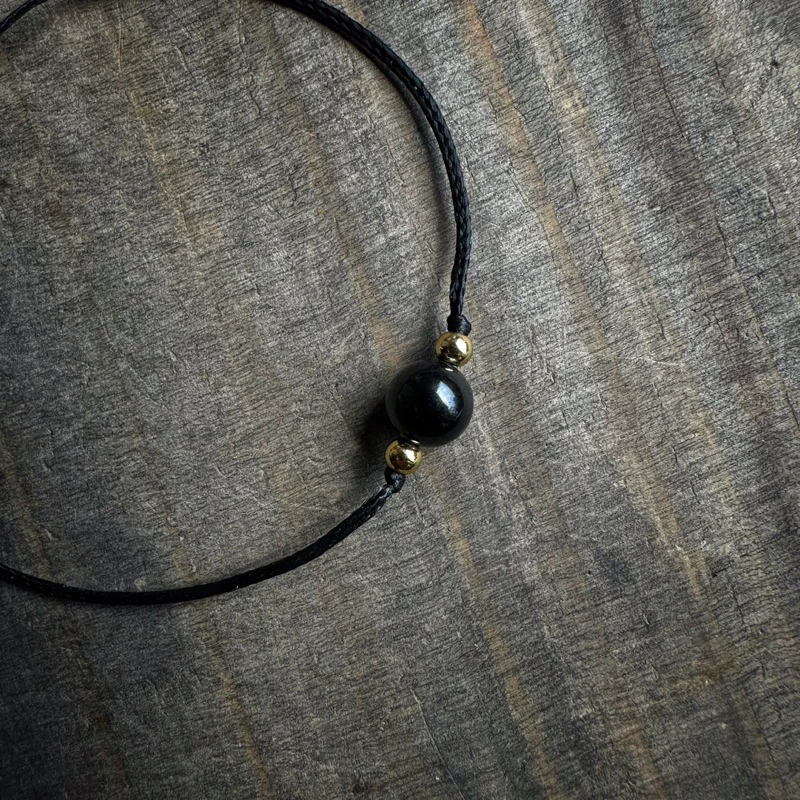 🇧🇷「心靈清潔劑」巴西黑碧璽南美蠟繩手鍊。Black Tourmaline Bracelet:圖片 2