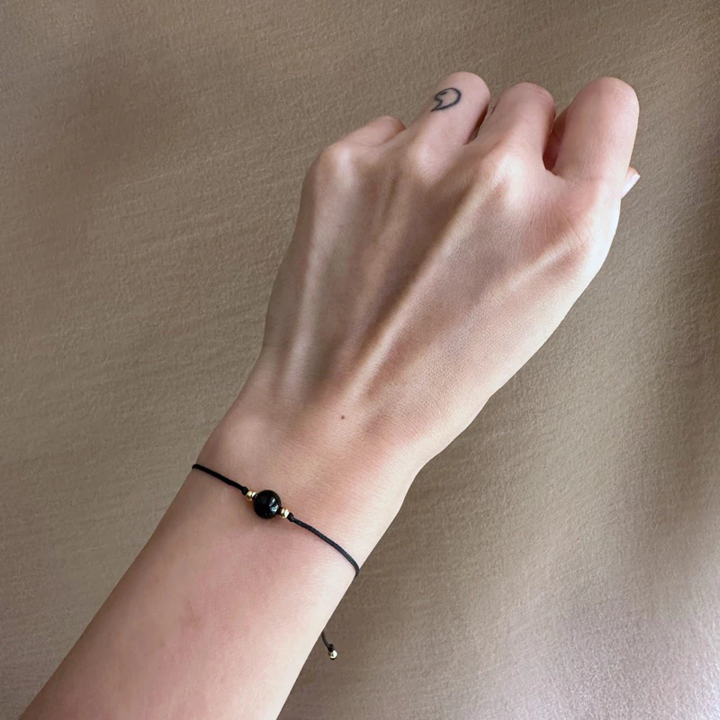 🇧🇷「心靈清潔劑」巴西黑碧璽南美蠟繩手鍊。Black Tourmaline Bracelet:圖片 4