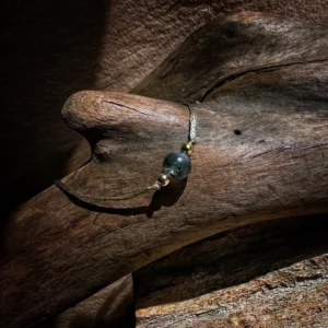 🇮🇳水草瑪瑙南美蠟繩手鏈。Agate Stone Bracelet