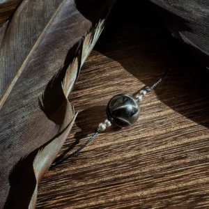 🇿🇦「藝人之石」南非黑虎眼石防水蠟繩項鍊。Black Tiger's Eye Necklace