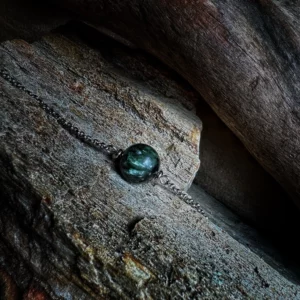 🇷🇺「突破新生」俄羅斯綠龍晶極簡太鋼項鍊。Green Dragon Stone Necklace